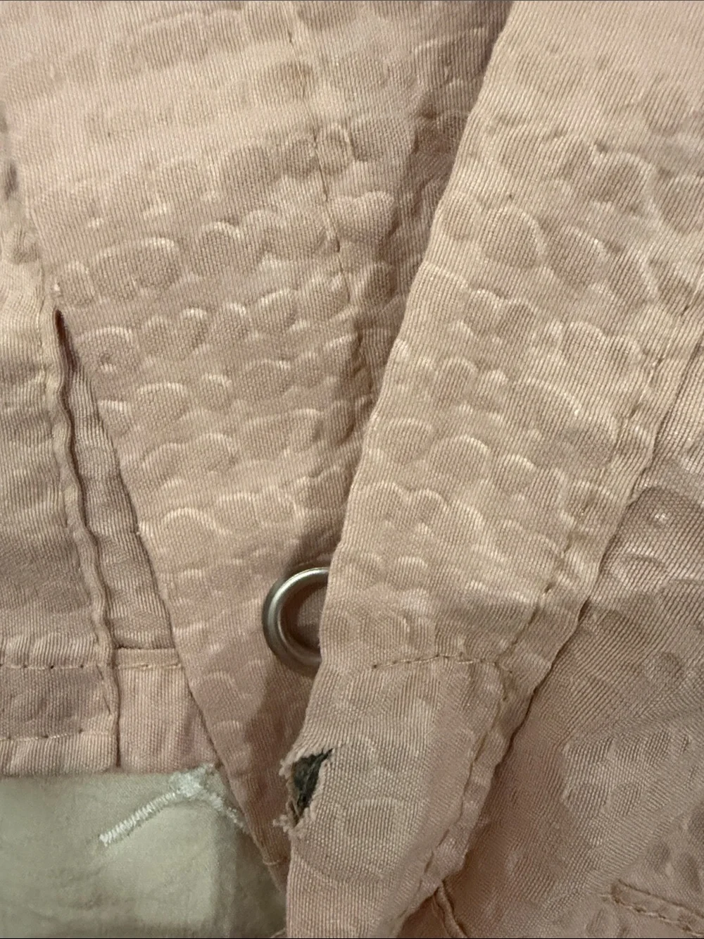 Pink shower Curtain Jessica Simpson, has a small tear at bottom needs to be sewn